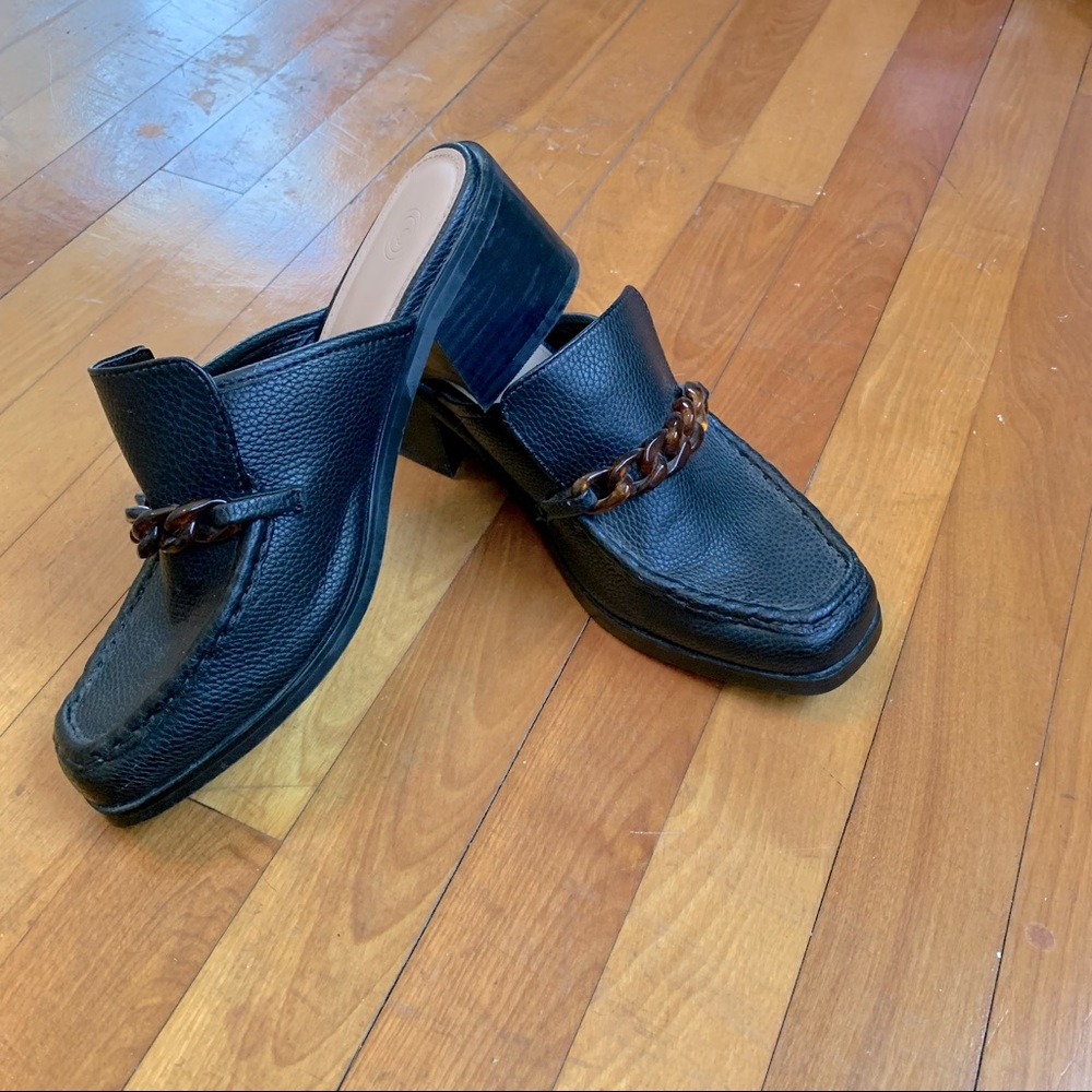 UO heeled loafer mules